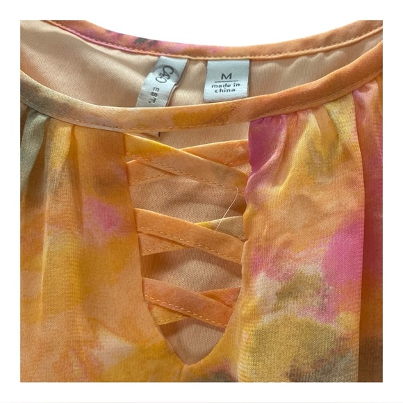 Fairy Blouse M Loose Gathered Neck Relax Flowy Whimsical Angel Sleeve Pastel - Picture 4 of 8